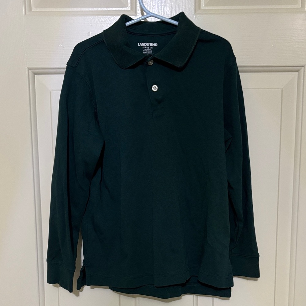 Lands' End Kids Dark Green Polo Shirt